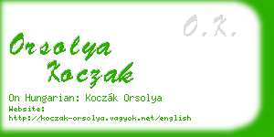 orsolya koczak business card
